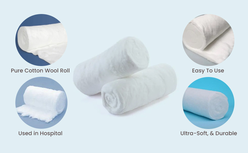 High quality  Medical Disposable Cotton Wool 1 kg - Cotton Wool 1000 g Absorbent Cotton