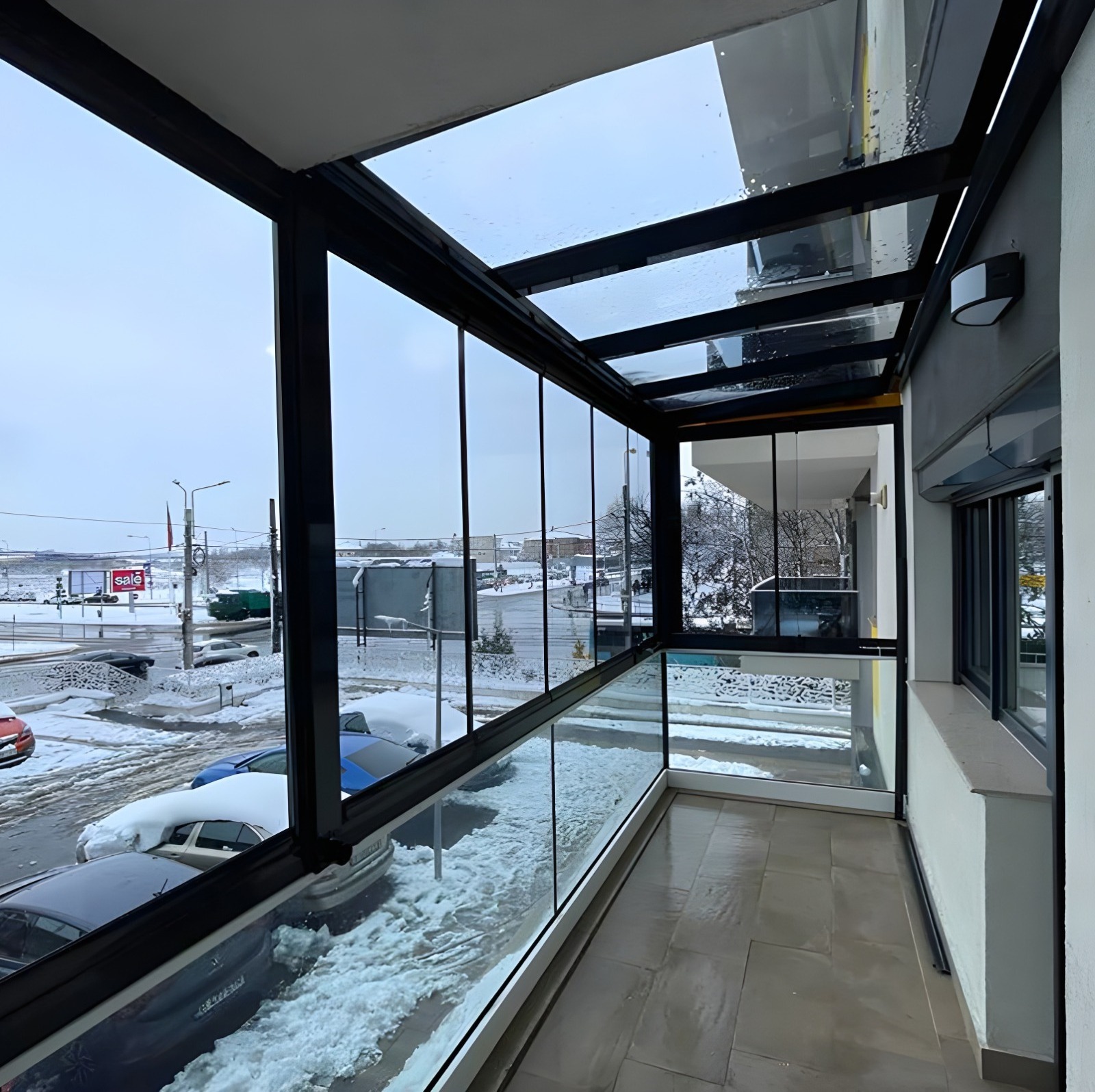 VERANDA GLASS ROOF ALUMINUM PANELS SYSTEM