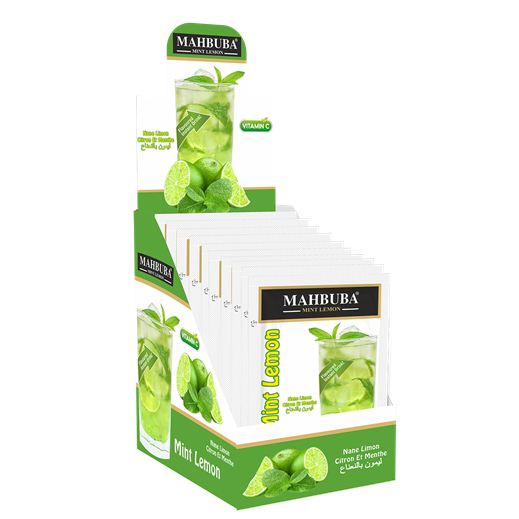 MINT LEMON Flavoured Instant Drink Powder 9g x 24 pcs x 24 Powder Cold Drink Juice From Turkey 1.5 Liters Ultra Best Taste Good