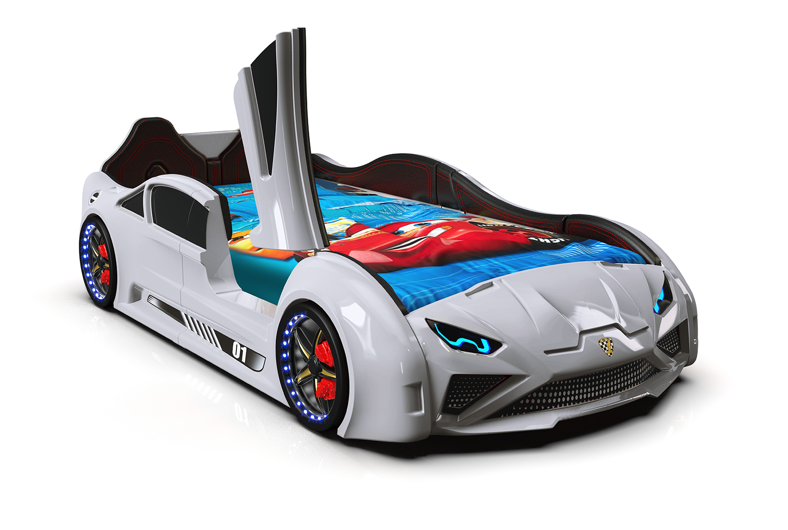 White car bed, Little tikes car bed, Lamborghini car bed with sounds, lights and remote controller car bed step 2 race car bed