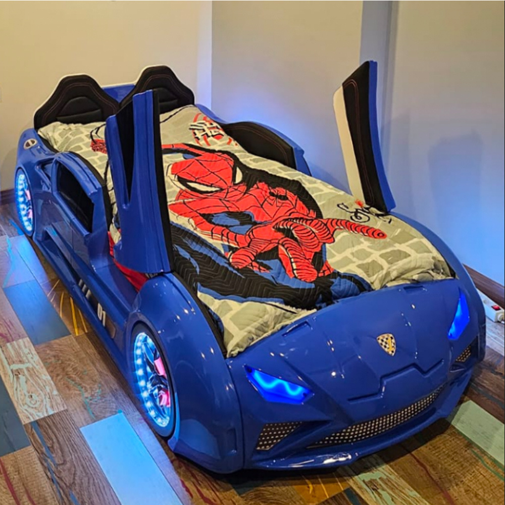 Lamborghini car bed, Little tikes car bed, car bed with sounds, lights and remote controller car bed step 2 race car bed