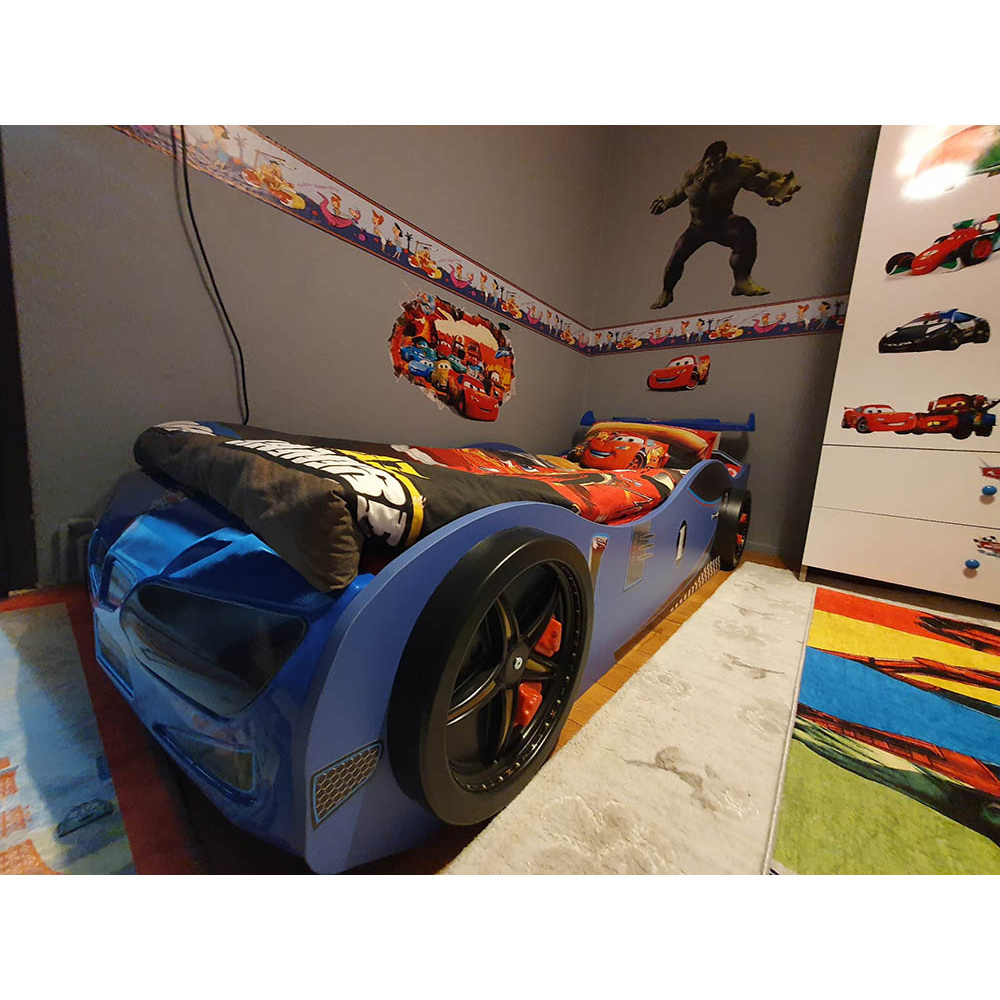 Car bed for kids boy with leds on wheels sounds and remote controller Lamborghini car bed kids car shaped bed