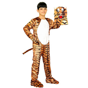 2023 new design tiger animal costumes jumpsuit for children halloween kids tiger costume