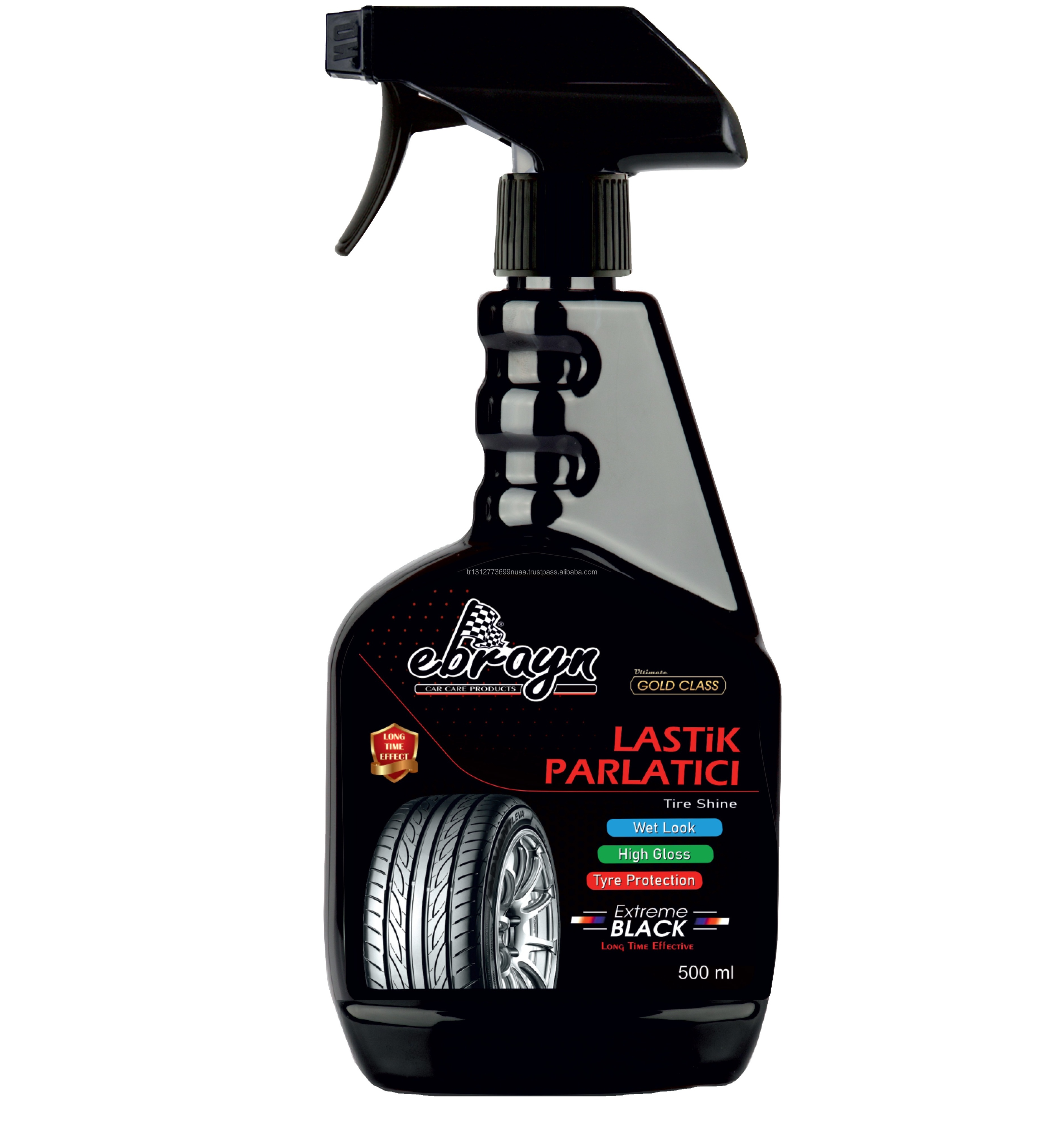 Tire Shine Spray Polish and Cleaner 500 Ml EBRAYN High Quality Car Care Detailing Long Last Efficient Wholesale Factory Price