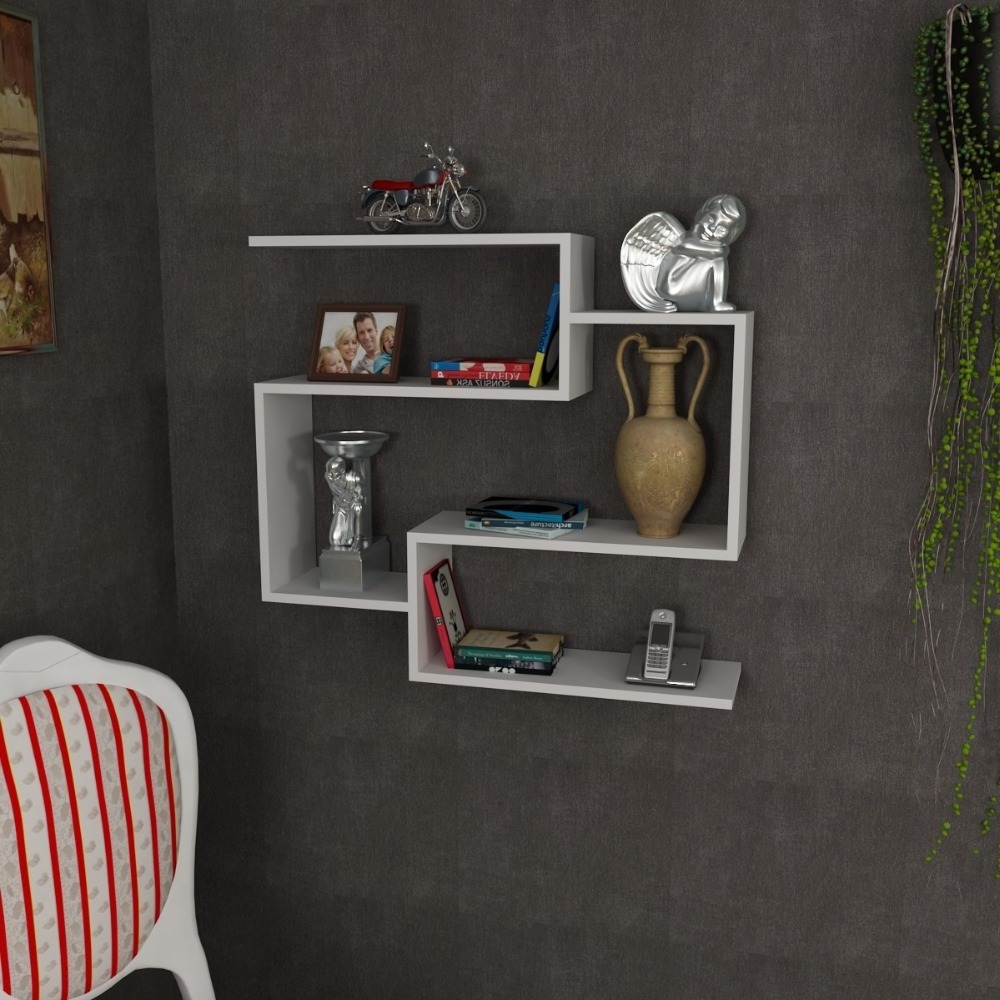 Porto Wooden Deep Mini Wall Shelf White