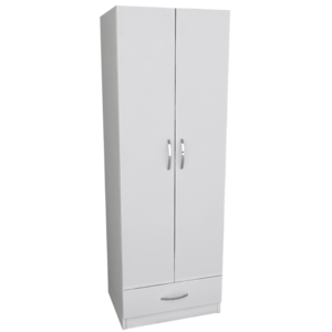 Available 1 Drawer White Lacquer 2 Door Wardrobe