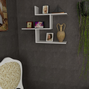 Bien Wooden Modern Deep wall shelf white