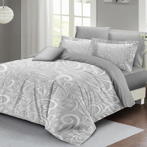 Bedding Set High Quality Grey  Bedsheets 100% Cotton Bedlinen Comforter Set Luxury Quilt Cover