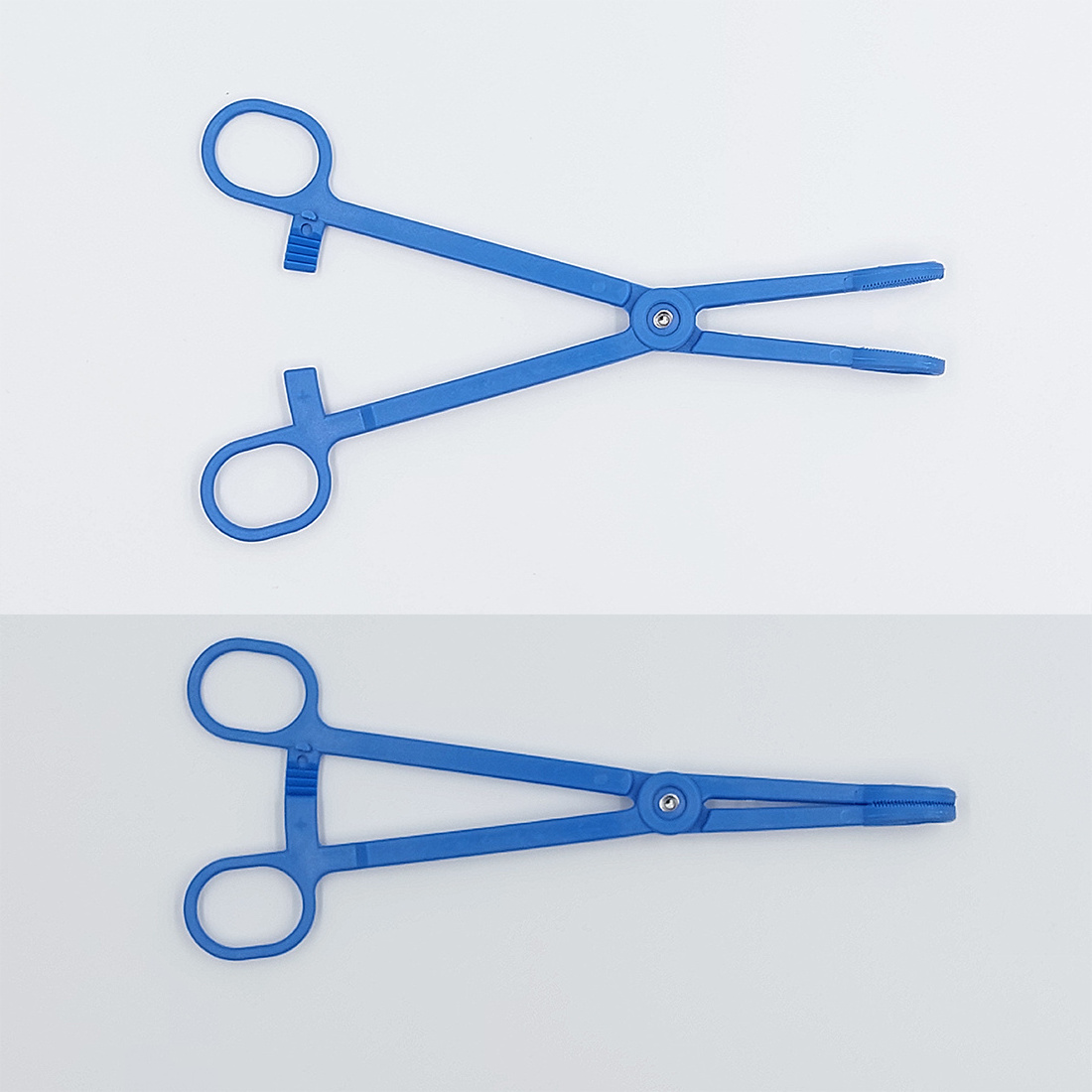 Health Medical Sterile Sponge Holder Forceps Plastic Surgical Disposable Plastic Sponge Holder Hemostatic Forceps