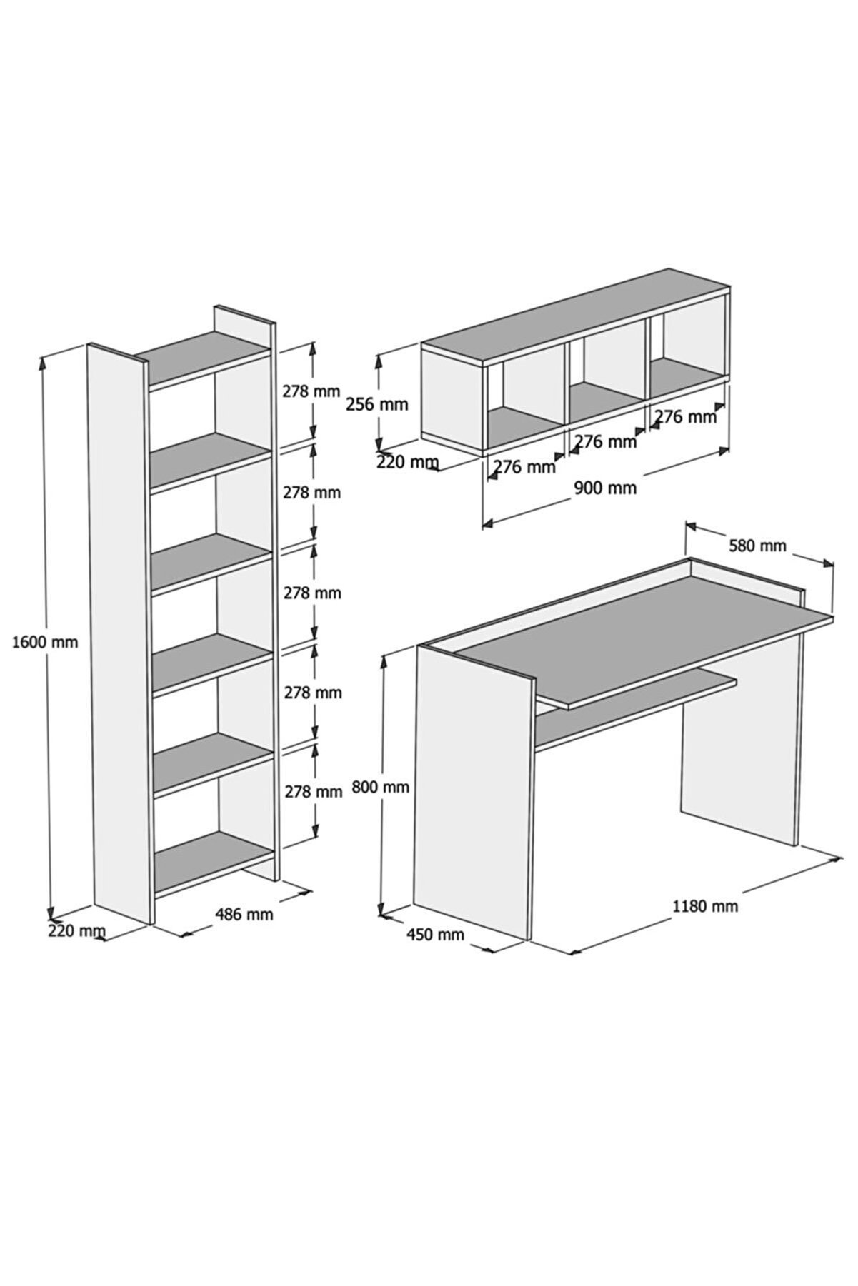 Wood Decorative Study Desk Bookshelf Wooden Bookcase Rack Wholesale Custom MDF Chipboard Living Room Furniture Home Decor