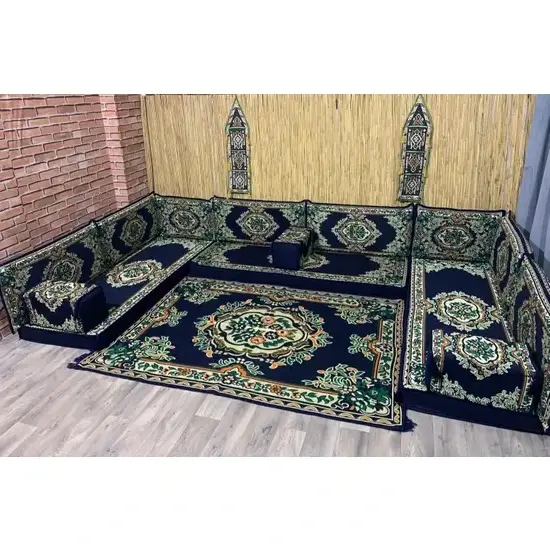 Oriental Floor Seating Ethnic Sofa Ottoman Arabic Majlis Sofa Jalsa Set Floor Seating Afghan Toshak Majlis Oriental Corner Sofa