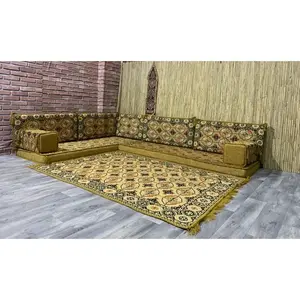 Oriental Floor Seating Ethnic Sofa Ottoman Arabic Majlis Sofa  Jalsa Set Floor Seating Afghan Toshak Majlis Oriental Corner Sofa