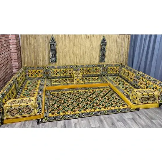 Oriental Floor Seating Ethnic Sofa Ottoman Arabic Majlis Sofa Jalsa Set Floor Seating Afghan Toshak Majlis Oriental Corner Sofa