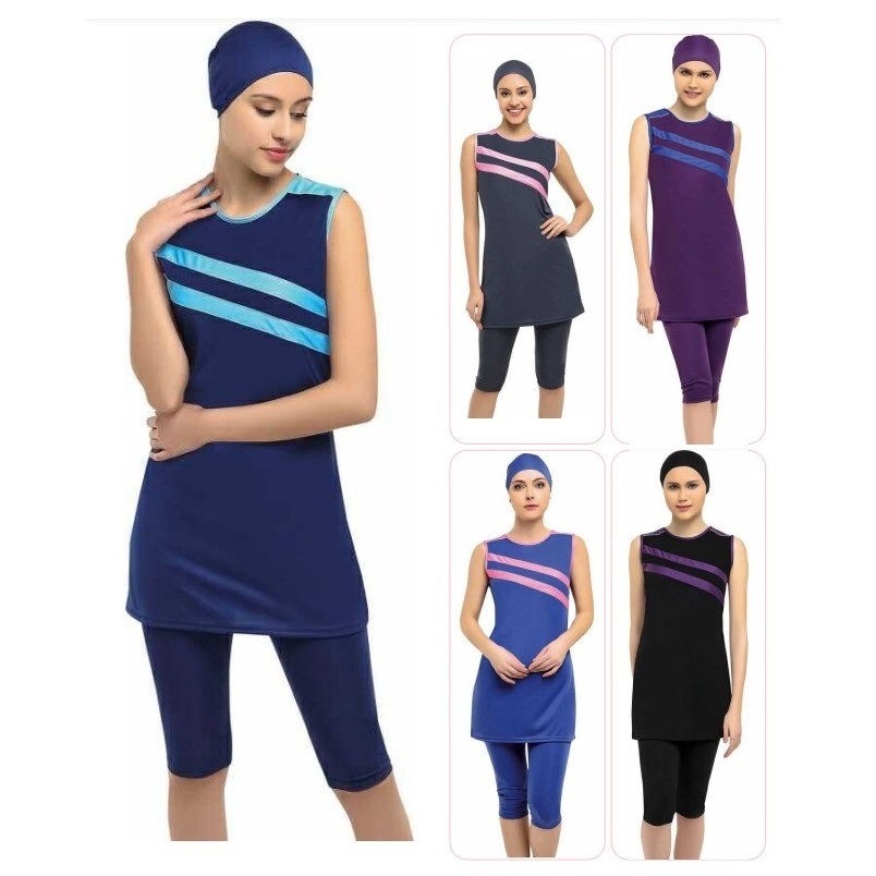 Burkini Muslim Swimwear Islamic Swimming Suit For Women Hijab Modest Swimwear For Girls Muslim Swimming Dress Beachwear Swimsuit