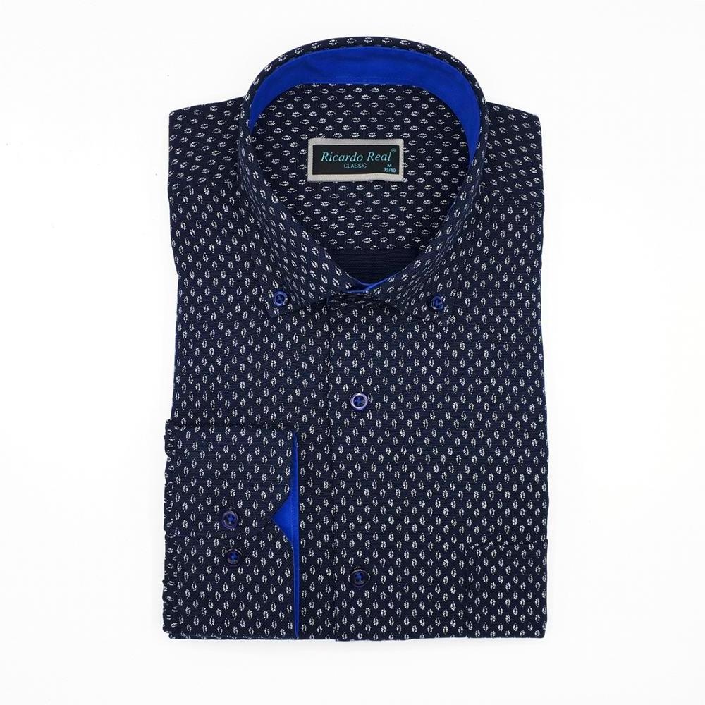 New High Quality Oxford Shirt Printed Men Shirt