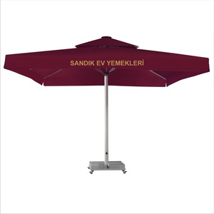 luxury aluminium outdoor hanging offset patio umbrella with cover and base,parasol umbrellas garden,commercial umbrella