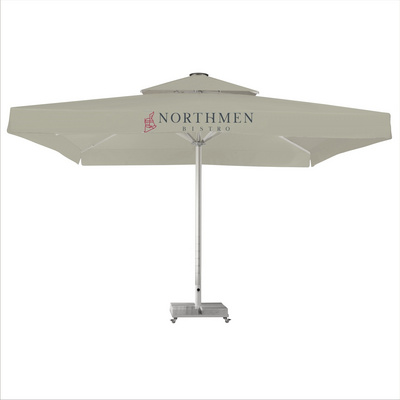 Commercial Restaurant Parasols Crank Lift Aluminum Pool Garden Umbrella Coffee Wall Mounted 300x300 cm