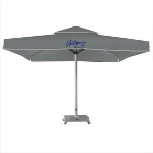 Sun shade cafe outdoor umbrella 500x500 cm restaurant for exterior waterproof crank lift