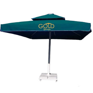 Outdoor Furniture Garden Double Canopy Umbrella Cantilever Large Parasol 3.5m Patio Parasol Economic Umbrellas For Gastro