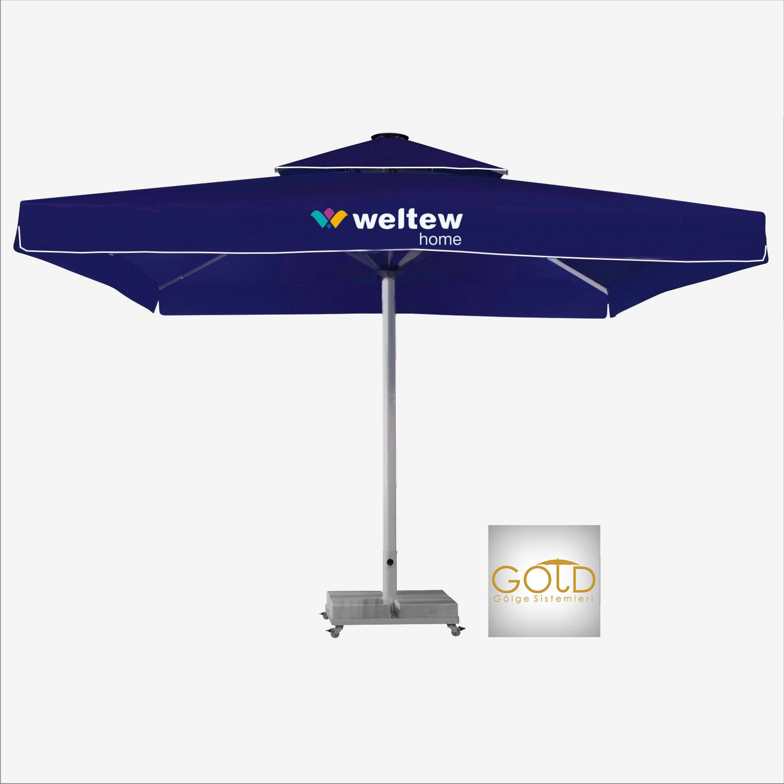 6x6 - 5x5 - 4x4 - 3x3 Meter Sizes Luxury Umbrella for Outdoor  Crank Lift Aluminium Umbrella