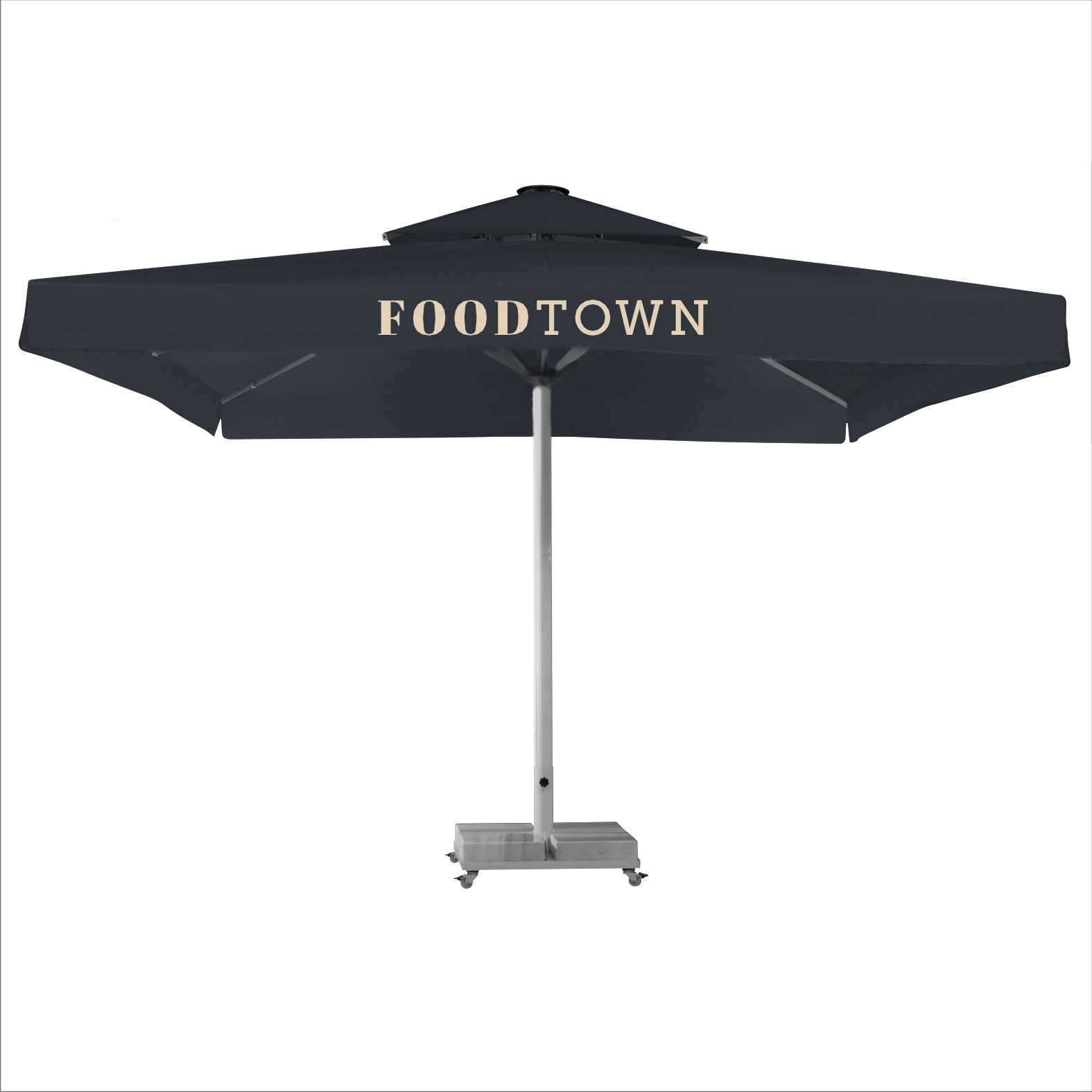 Sun shade cafe outdoor umbrella 500x500 cm restaurant for exterior waterproof crank lift aluminium