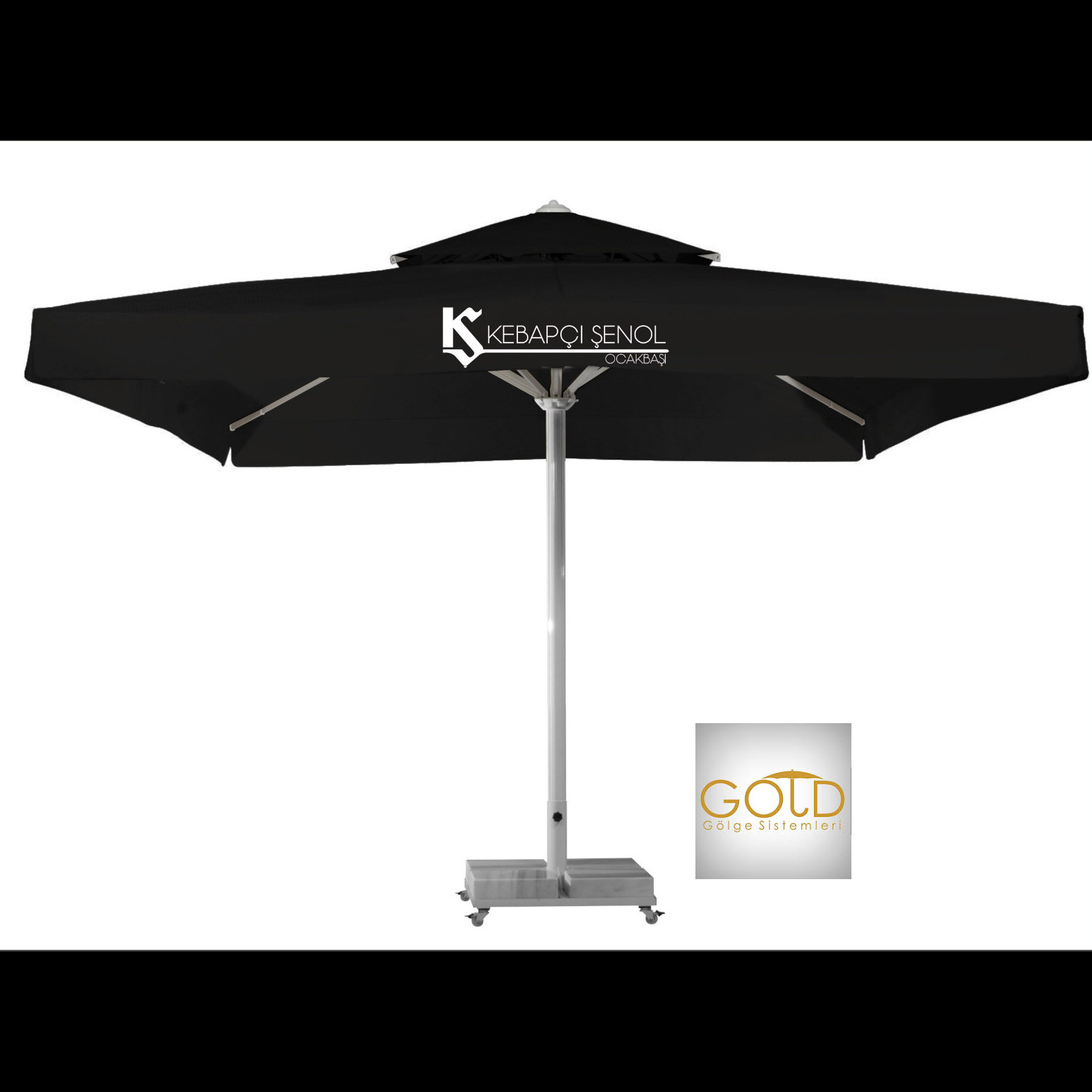 6x6 - 5x5 - 4x4 - 3x3 Meter Sizes Luxury Umbrella for Outdoor  Crank Lift Aluminium Umbrella