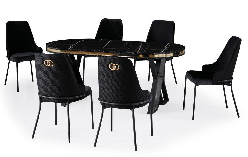 THE NEWEST MODELS DESIGNED FOR THE DINING ROOM 1 TABLE AND 6 CHAIRS ADD A DIFFERENCE TO THE SIZE WITH ITS VERY ELEGANT LOOK