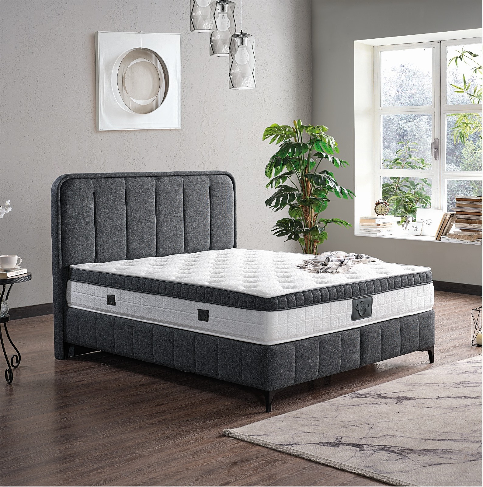 Beautiful Bedroom Sets Sleeping Bed with Base Headboard for Home Office Bedroom Hotel Apartment or Villa for Home Furniture