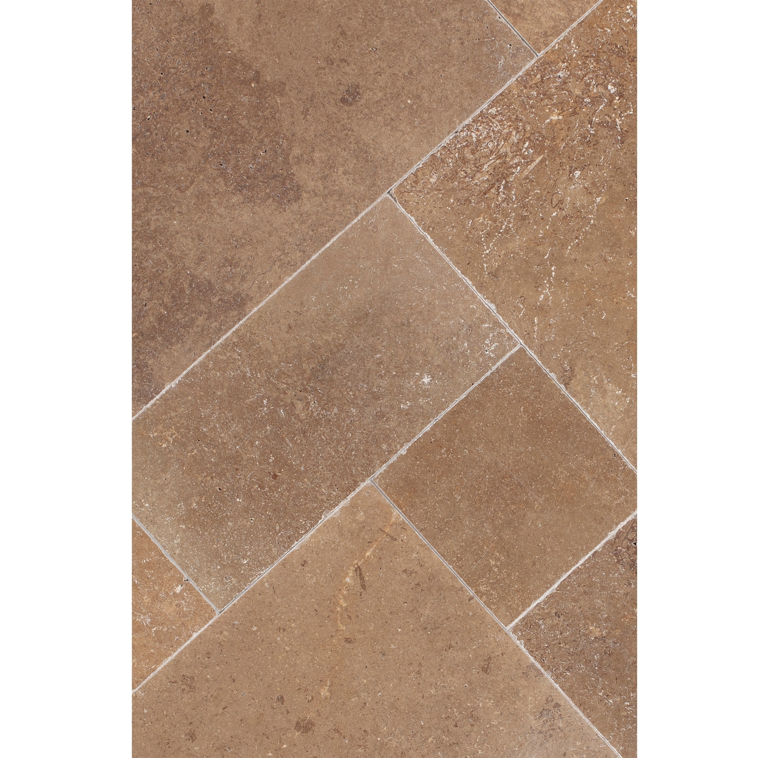 Noche Travertine French Pattern 3cm Paver Tumbled Honed Chiseled Bullnosed Eased Edge For Garden Villa Pool