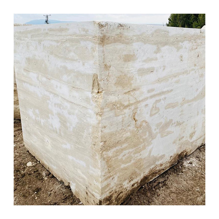 Marble Block Block Travertine White Light Block Raw Material Rough Turkey Quarry