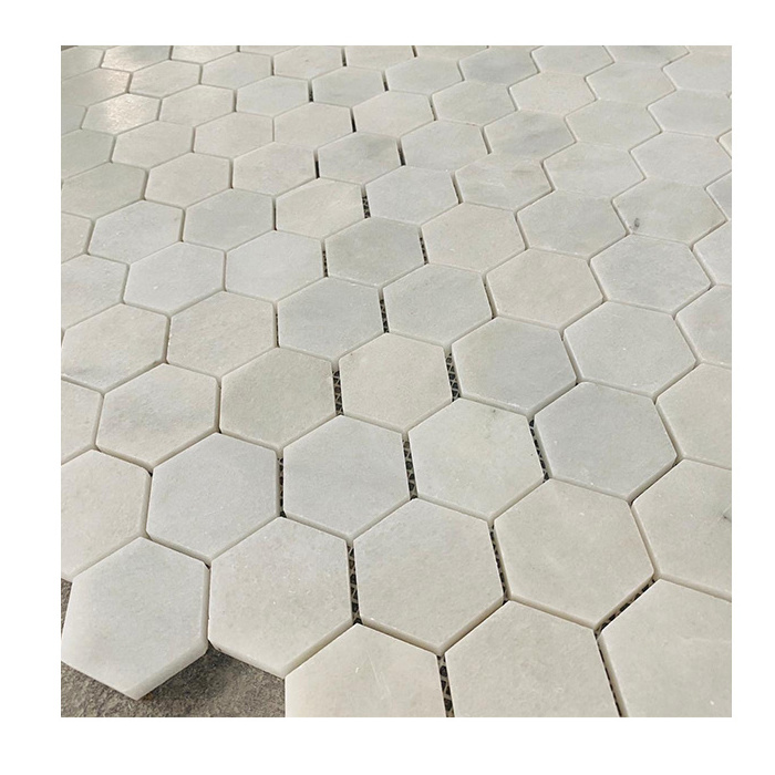 Natural Marble White Calacatta mosaic tiles wall art Herringbone marble mosaic tile pieces Turkey Supplier