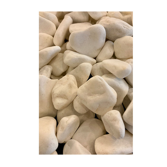 Turkey Top quality landscape white pebble , snow white landscape pebble stone in Cobbles & Pebbles Natural StoneWhite