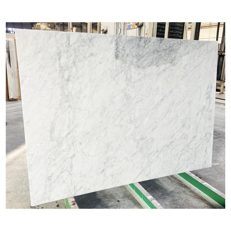 Fiumo Bianco Italian White Carrara Statuario Polished Marble Slabs 2cm Thickness