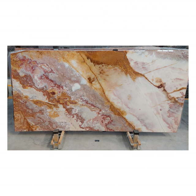 Pink Onyx Marble Slab And Tile With Veins Project Solutions Countertops Tables Polished Honed Home Decor Kemalpasa