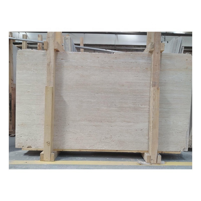 Ivory Veincut Slab Light White Travertine 2cm  Natural Stone