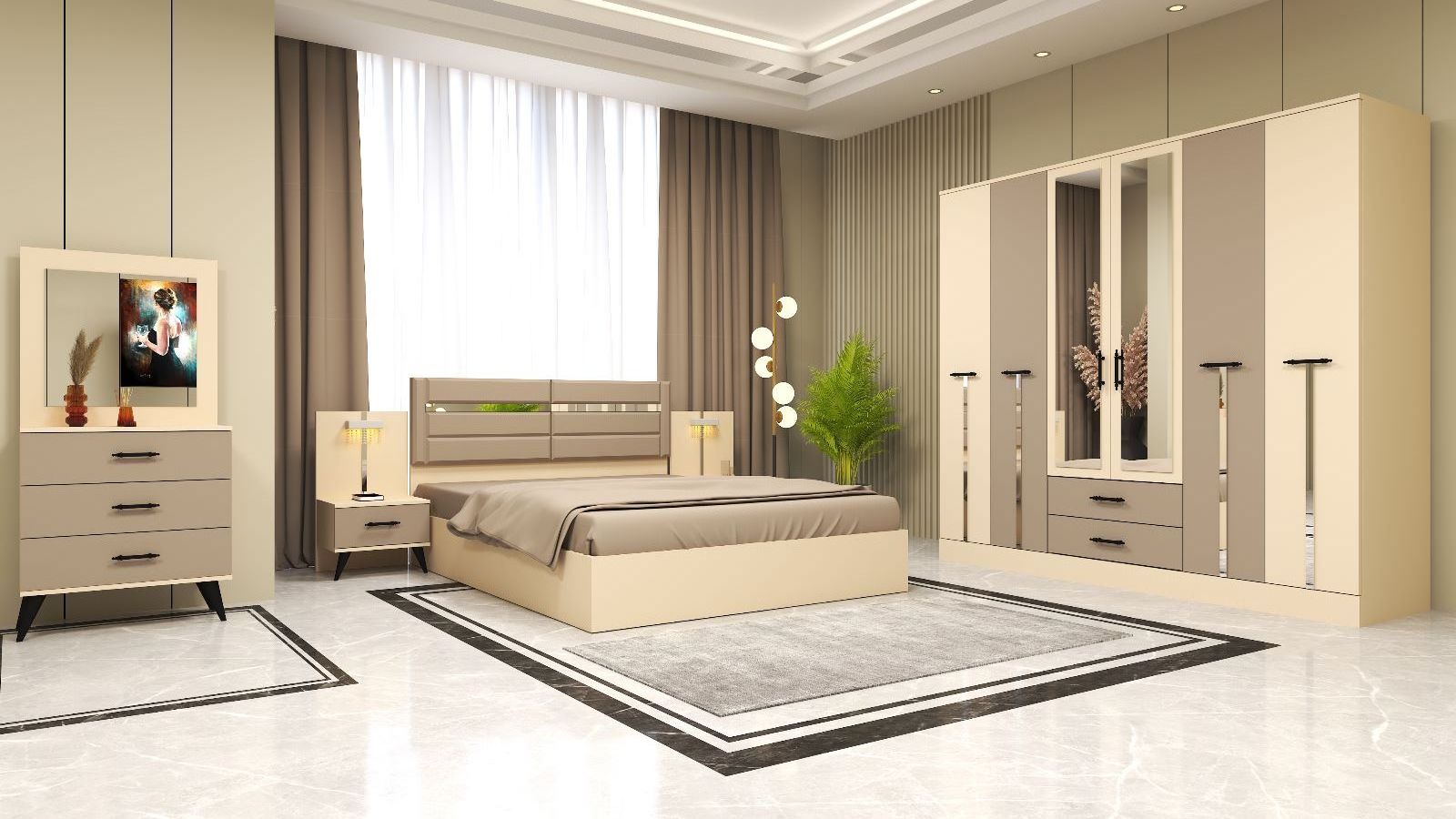 ECONOMIC BEDROOM FURNITURE SET BEDROOM TURKISH FURNITURE CUORTO CHAMBRE SCHLAFZIMMER DORMITOR FURNITURE FOR BEDROOM SET