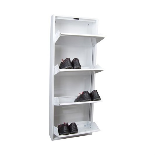 Modern Wall Mounted Shoe Cabinet !...Metal Storage Shoe Cabinet 4 Layers