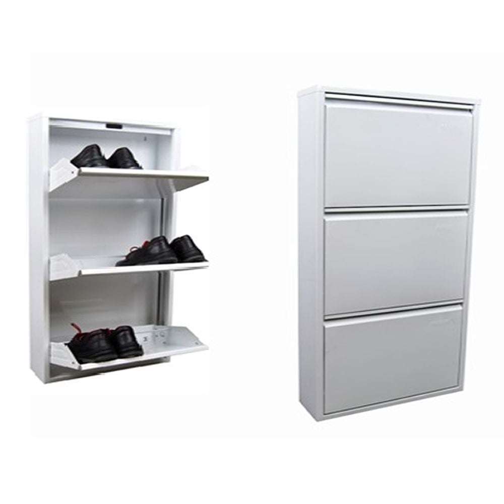 Modern Metal Shoe Cabinet 3 Layers Storage Metal Shoe Cabinet High Quality Shoe Cabinet