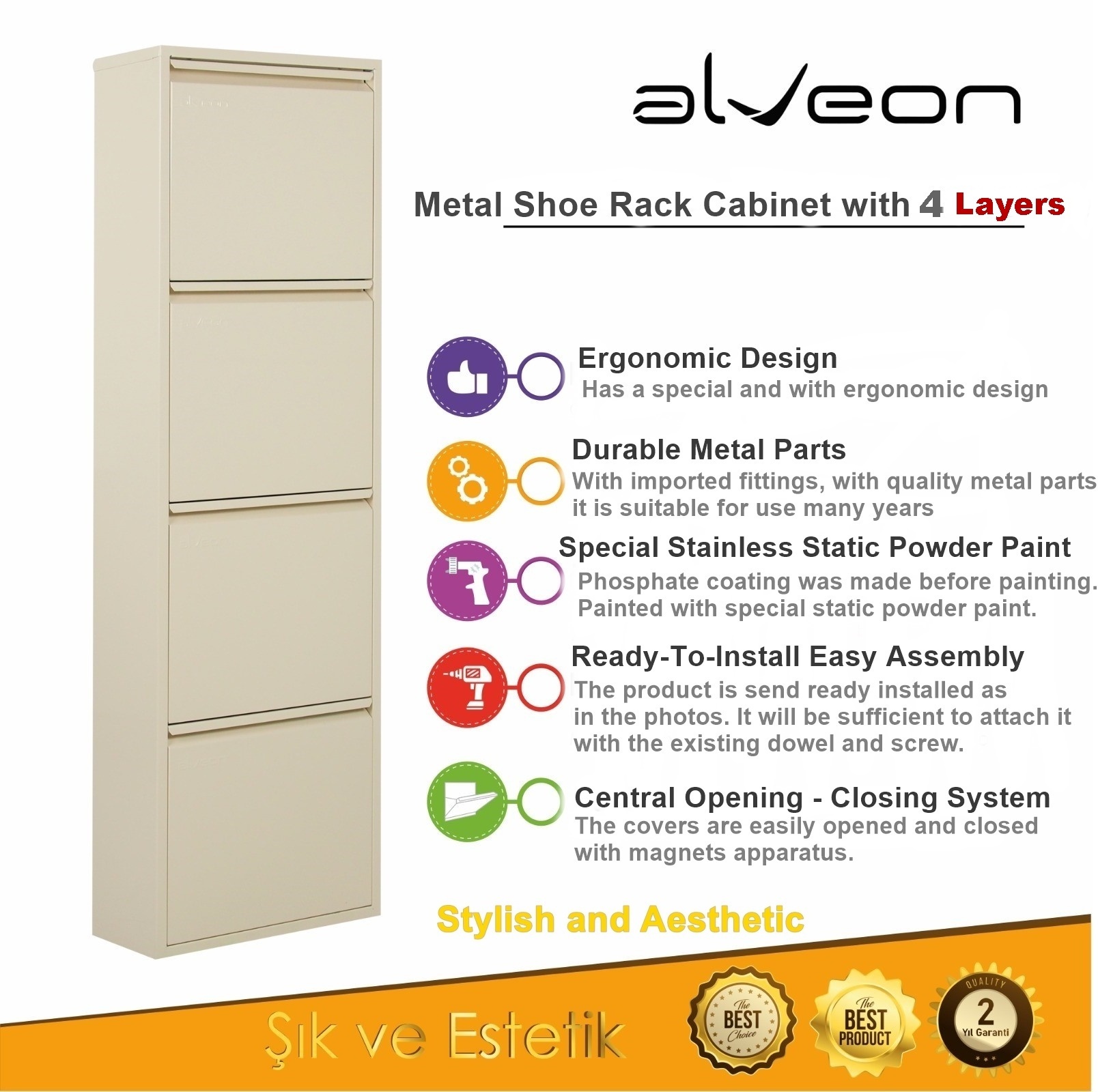 High Quality Metal Shoe Cabinet Rack 4 Layer...