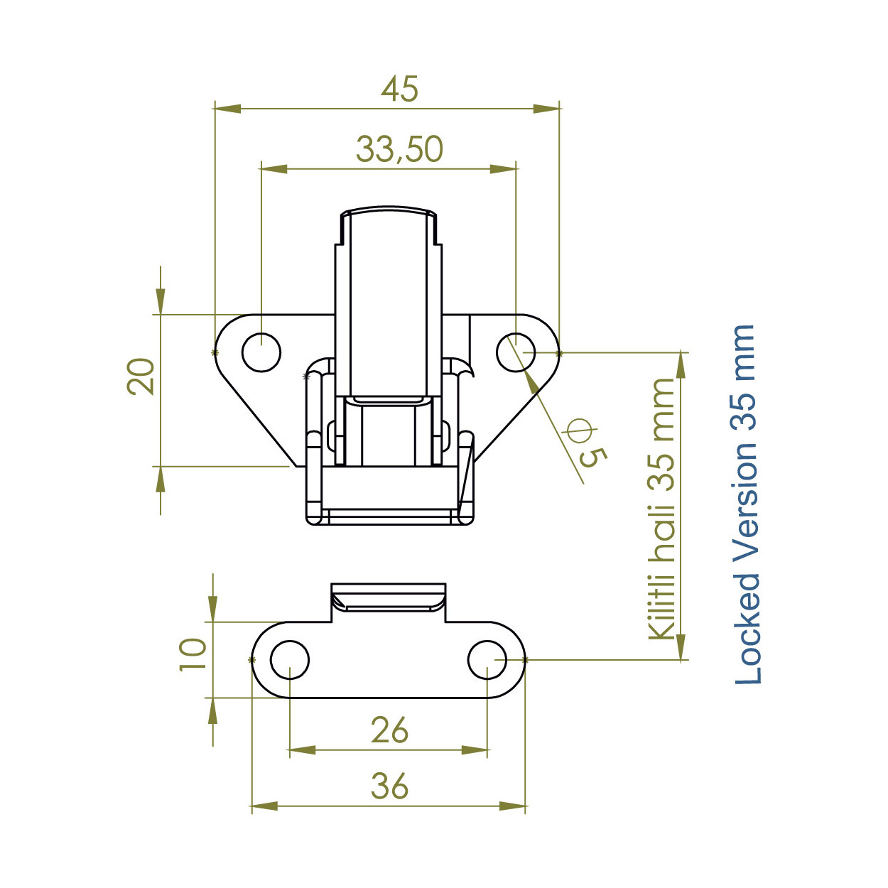 GM-02-P Turkish Manufacturer High Quality 304 Stainless Steel Toggle Latch Lock Clasp