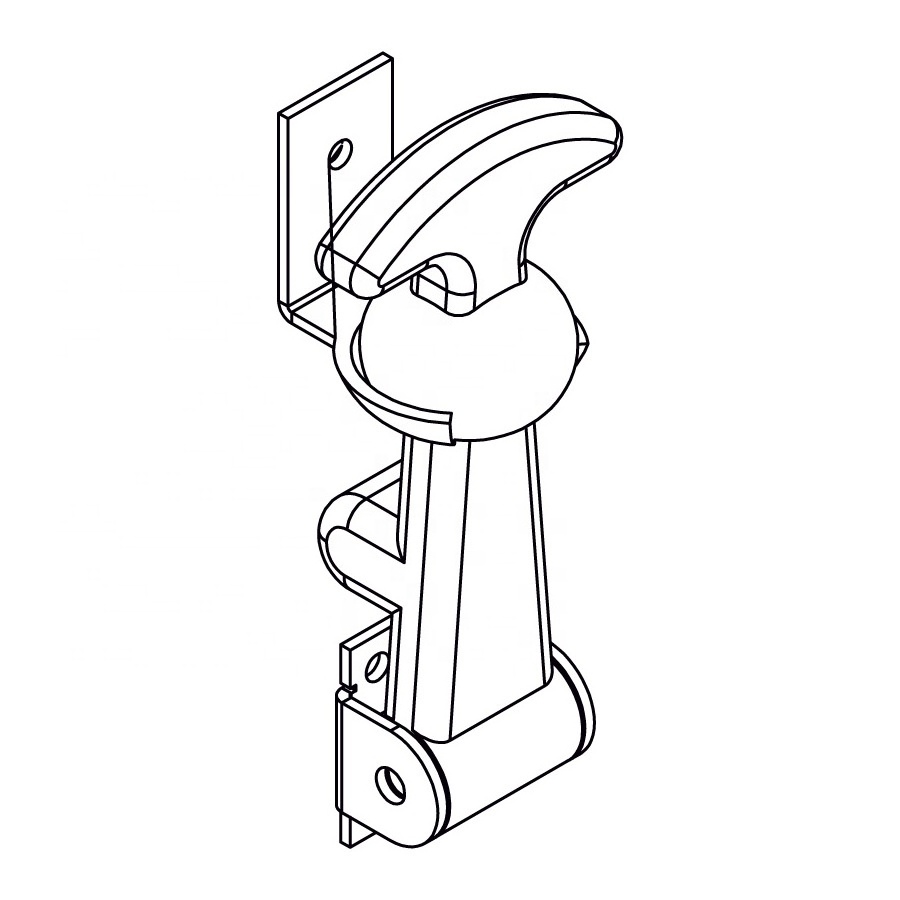 EGM-01-P Turkish Manufacturer High Quality Black Elastomer Body and 304 SS Base T-Handle T Flexible Latch