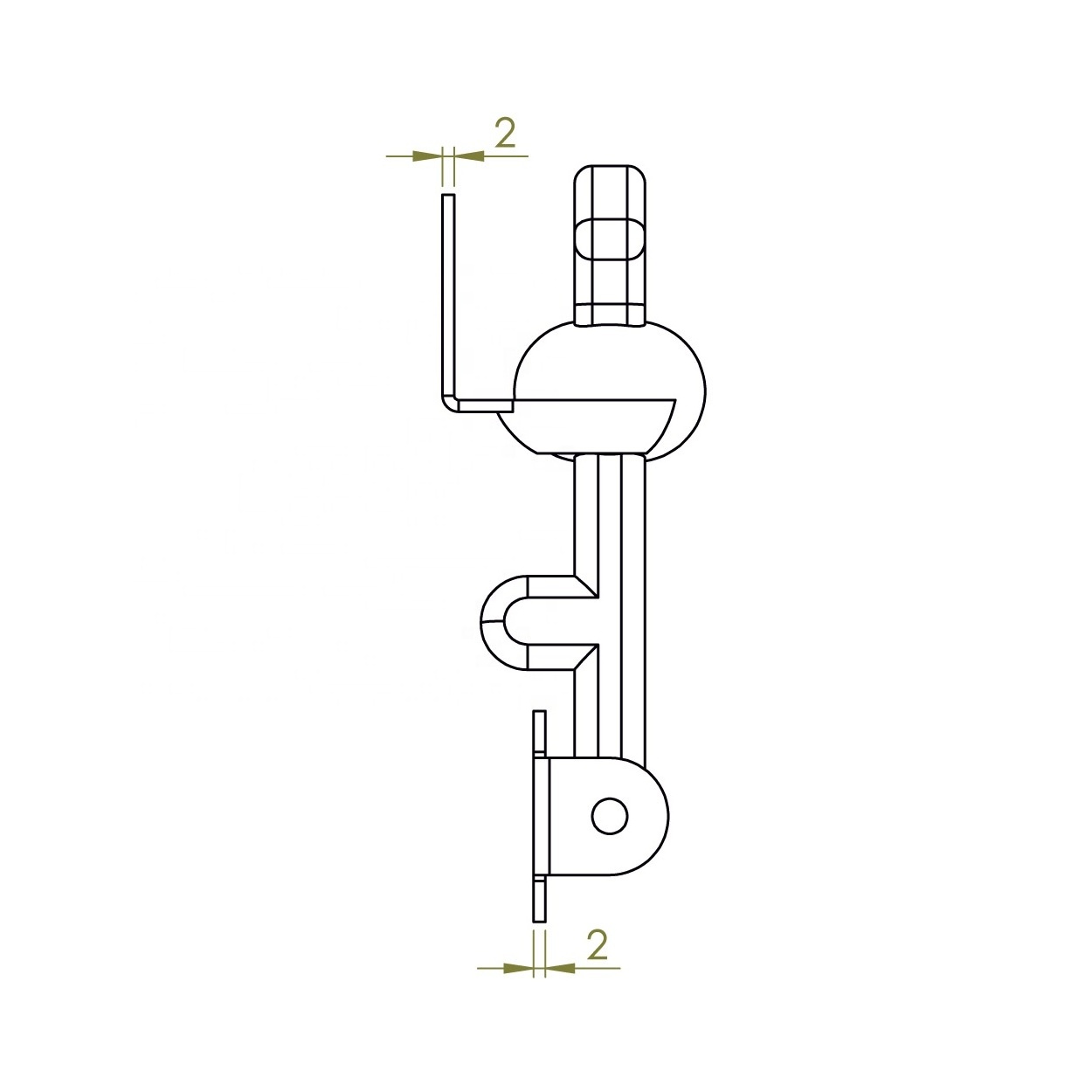 EGM-01-P Turkish Manufacturer High Quality Black Elastomer Body and 304 SS Base T-Handle T Flexible Latch