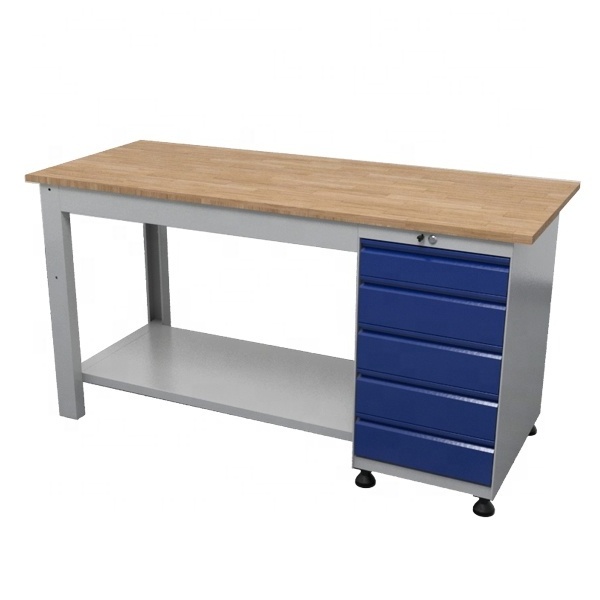 Workshop Garage lab stainless steel tool storage table workbench work working trestle bench table garage etabli