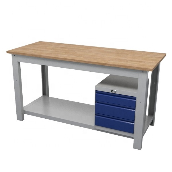 Workshop Garage lab stainless steel tool storage table workbench work working trestle bench table garage etabli