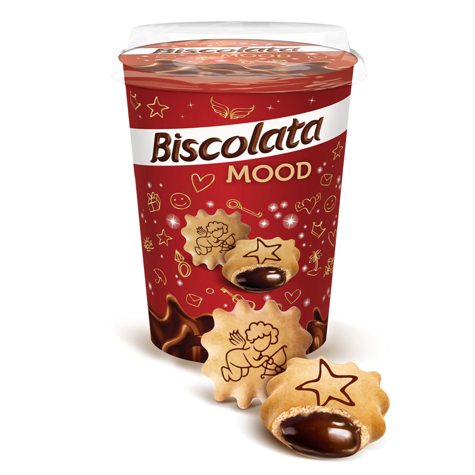 Solen Biscolata Mood Chocolate Cream Filled Biscuit 125 gr x 24 All Time Fresh Date and Quality Service From Turkey