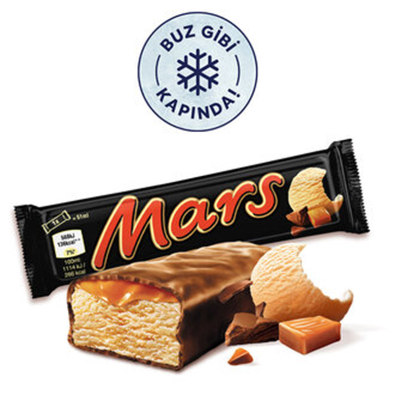 Mars Chocolate Bar 51Gr x 24 Pieces x 12 Box Soft Nougat And Caramel Covered In a Crisp Chocolate Layer