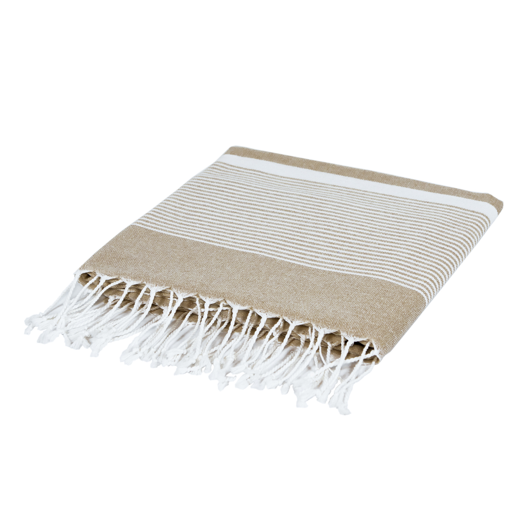 The Best Peshtemal- 90x180 cm Soft and Luxury Turkish Beach Towel- Highly Absorbent- Sand Free Pestemal Hereke Light Brown