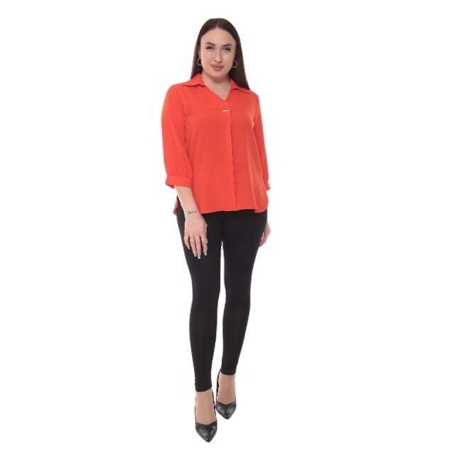 Blouse Top For Women Ask Price High Quality Shirts Made In Turkey Office Style Blouse For Elegant Ladies Ropa Mujer Fashion