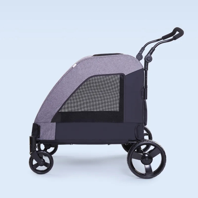 Dog stroller luxury 4 wheels pet Travel Trolley Dogs Cat Pet Trolley Detachable Pet Dog Stroller Wholesale 2023