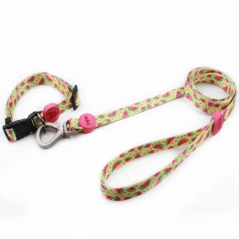 Best Quality Factory direct polyester dog collar and leash Sublimation Custom Design dog harness printed logo pet cat harness